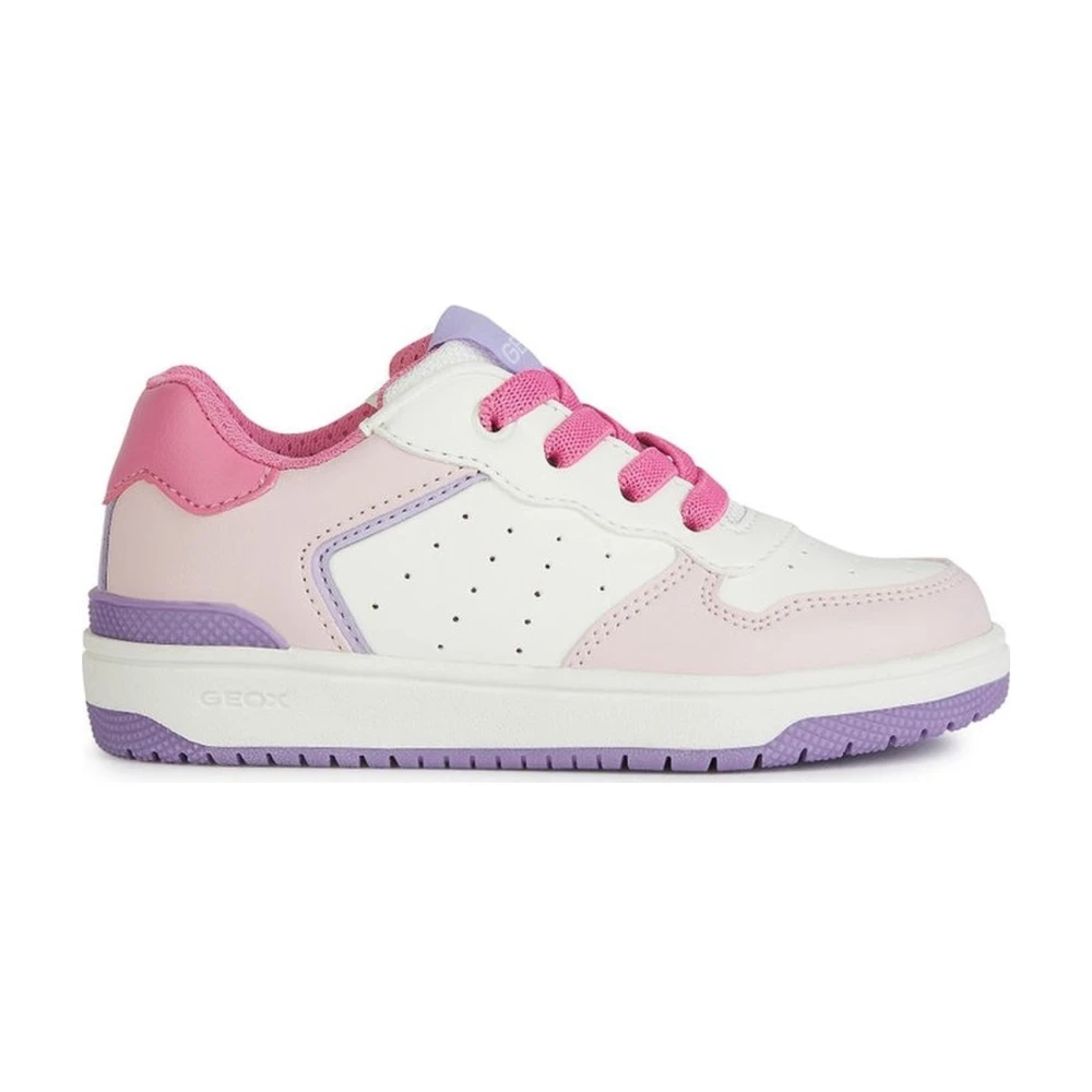 Geox Girls Multicolor Sneakers,, White Pink Kids Trainers Size 38 Eu