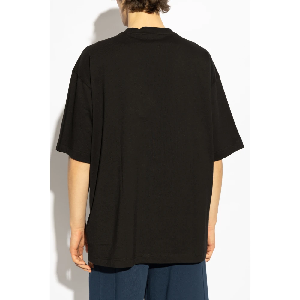 Versace Jeans Couture Bedrukt T-shirt Black Heren