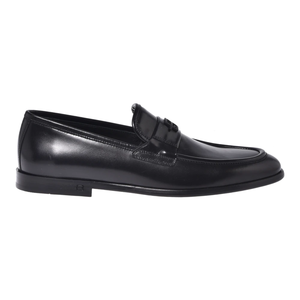 Baldinini Men's Black Leather Loafers