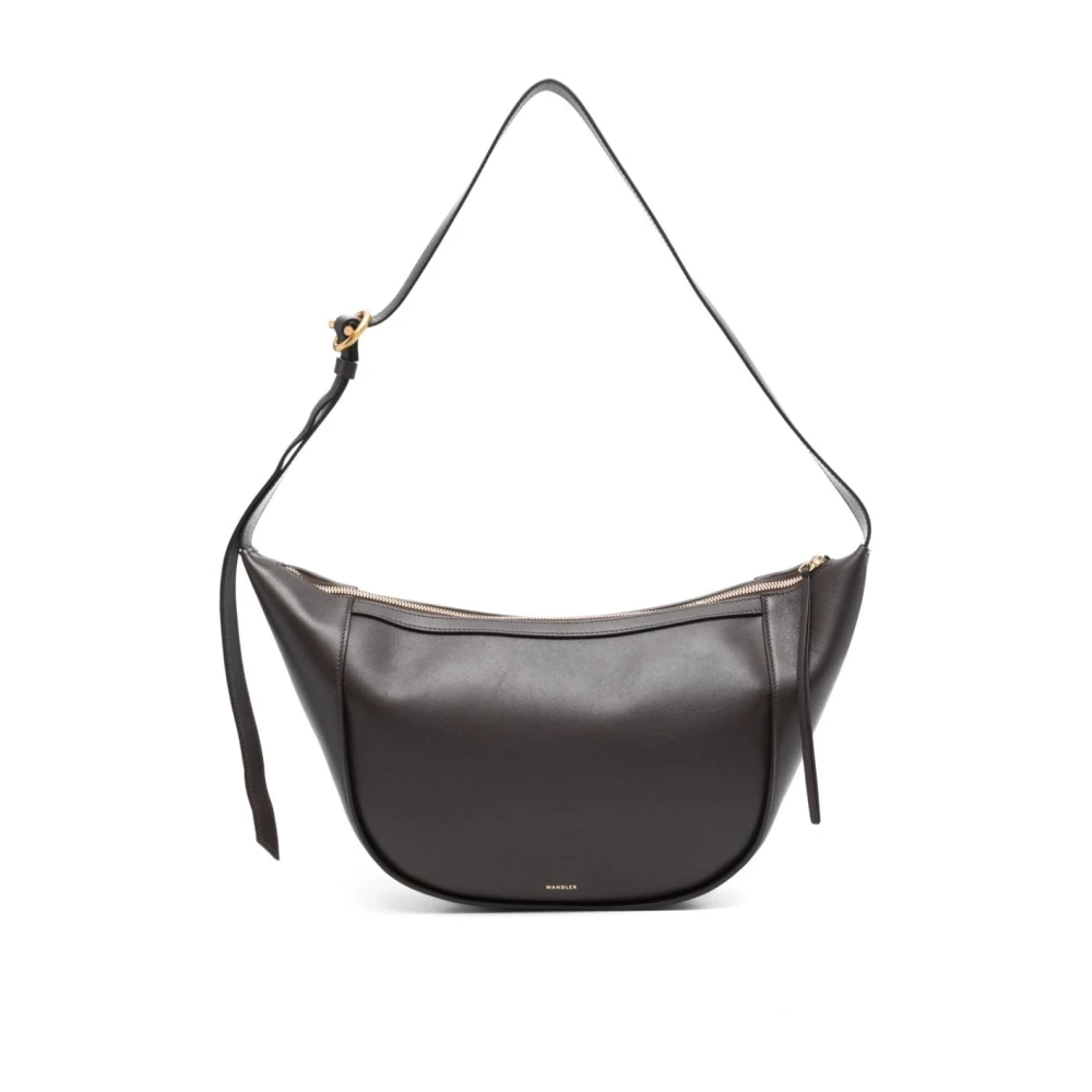 Wandler Bruine Schoudertas Glad Leer Brown Dames