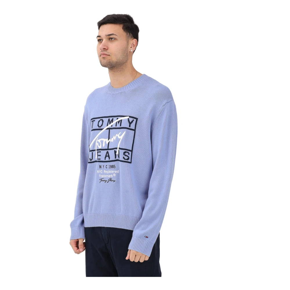 Tommy Jeans Herren Blau Strickwaren, Mgröße: