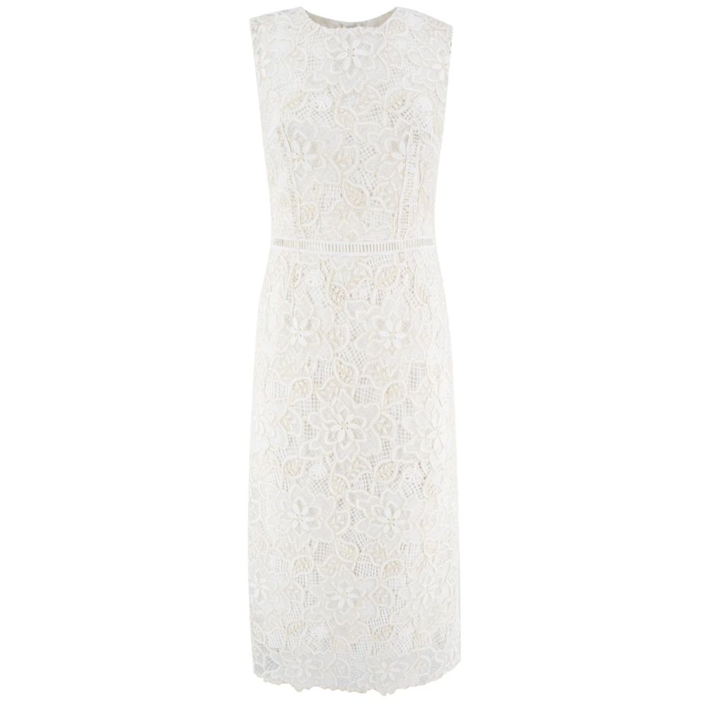 Ermanno Scervino Elegante Kanten Jurk White Dames