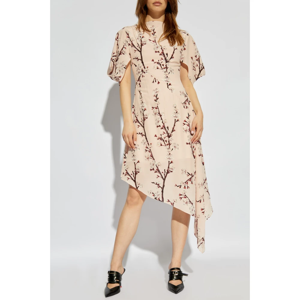 alexander mcqueen Asymmetrische zijden jurk Multicolor Dames