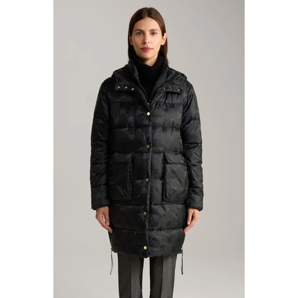 Joop! Grafische Bloem Hoodie Black Dames