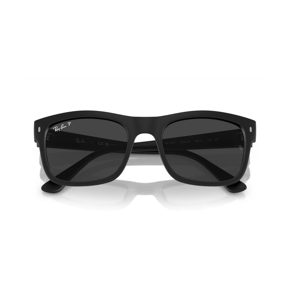 Ray - Ban Unisex Black Ray - Ban Rb4428 601S48 Sunglasses Acetate Squared Polarized - Image 4