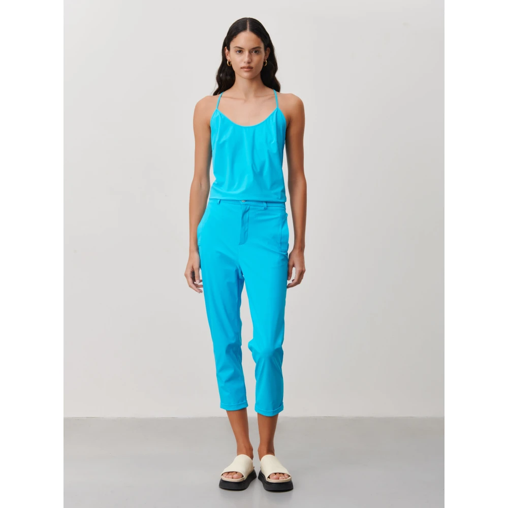 Jane Lushka Lichtblauwe Technische Jersey Top Blue Dames