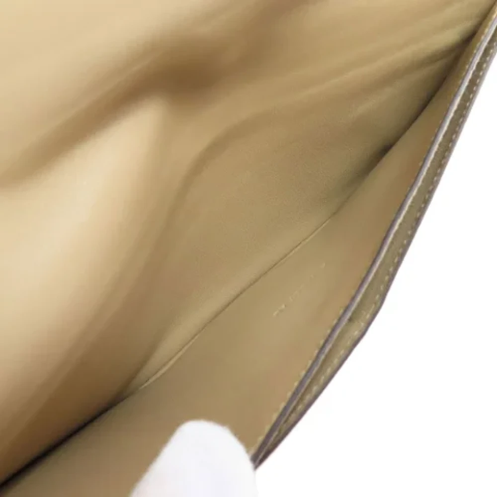 Hermès Vintage Pre-owned Leather wallets Beige Dames