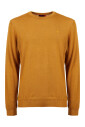 pull-jaune-uni-a-col-rond-pour-homme