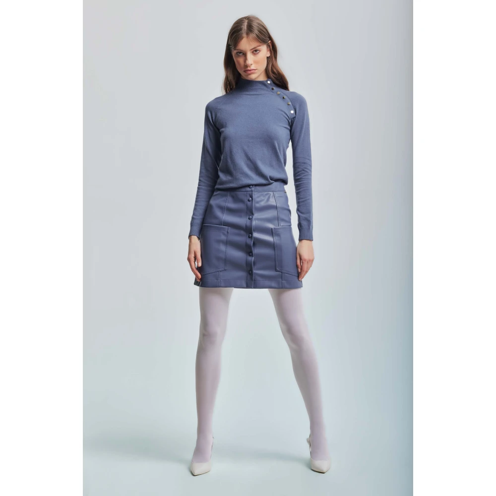 Kocca Rok met knopen aan de voorkant Blue Dames