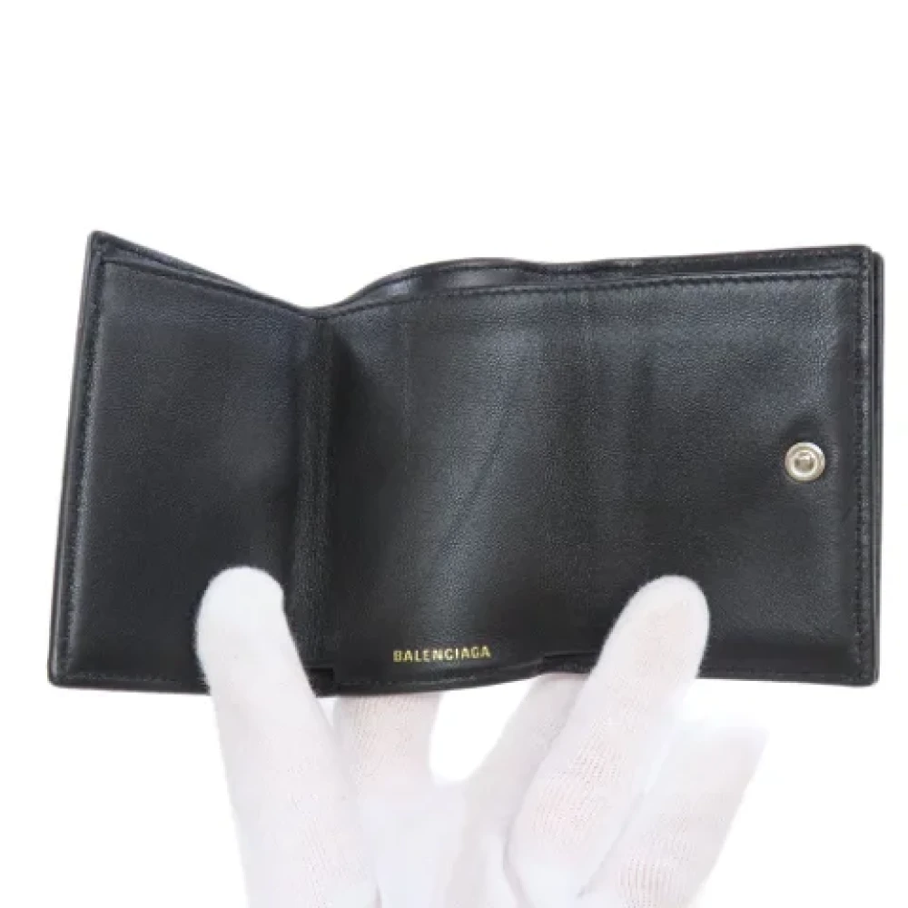 Balenciaga Vintage Pre-owned Leather wallets Black Dames