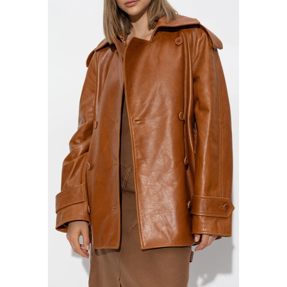JW Anderson Leren jas Brown Dames