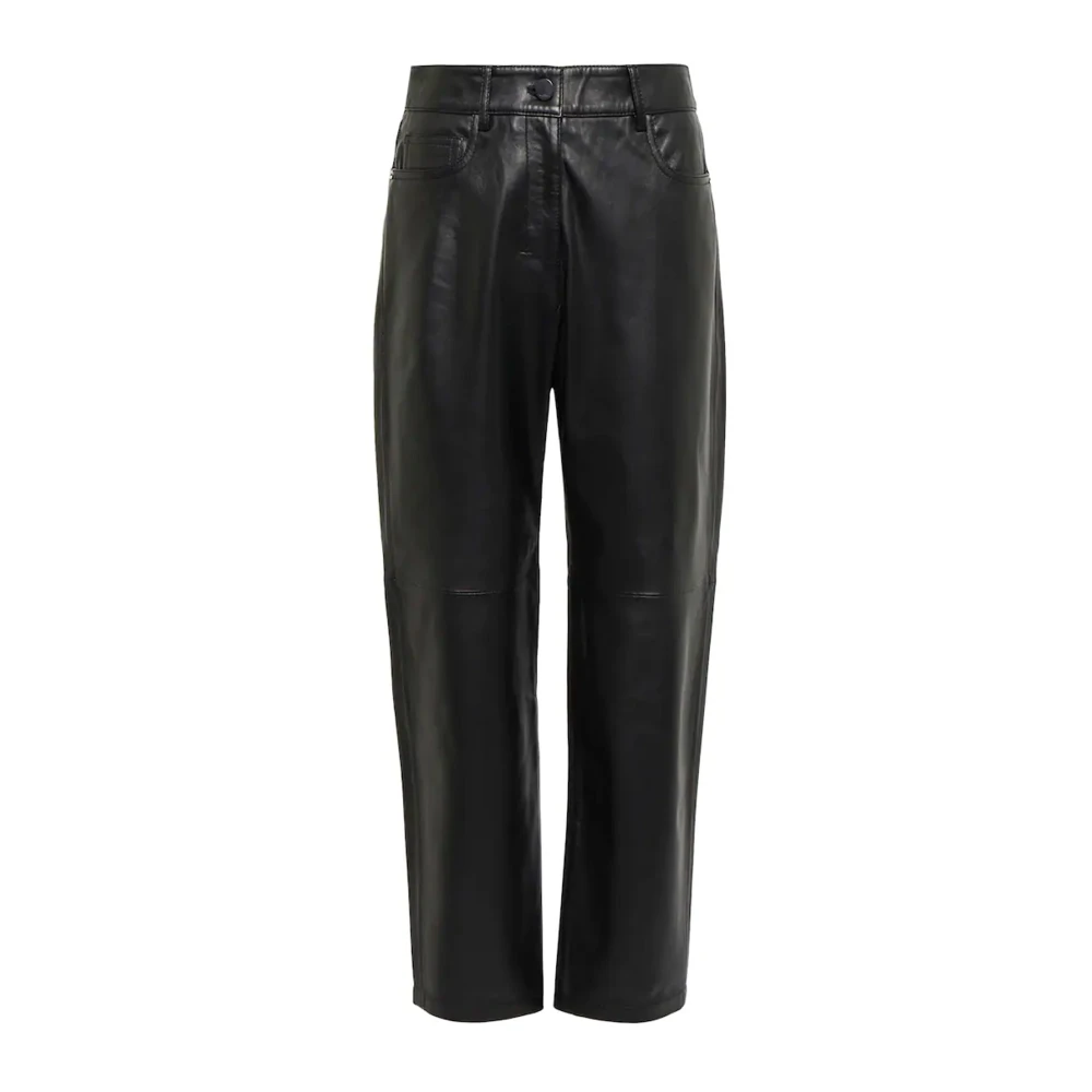 Max Mara - Pantalons en cuir - Noir -