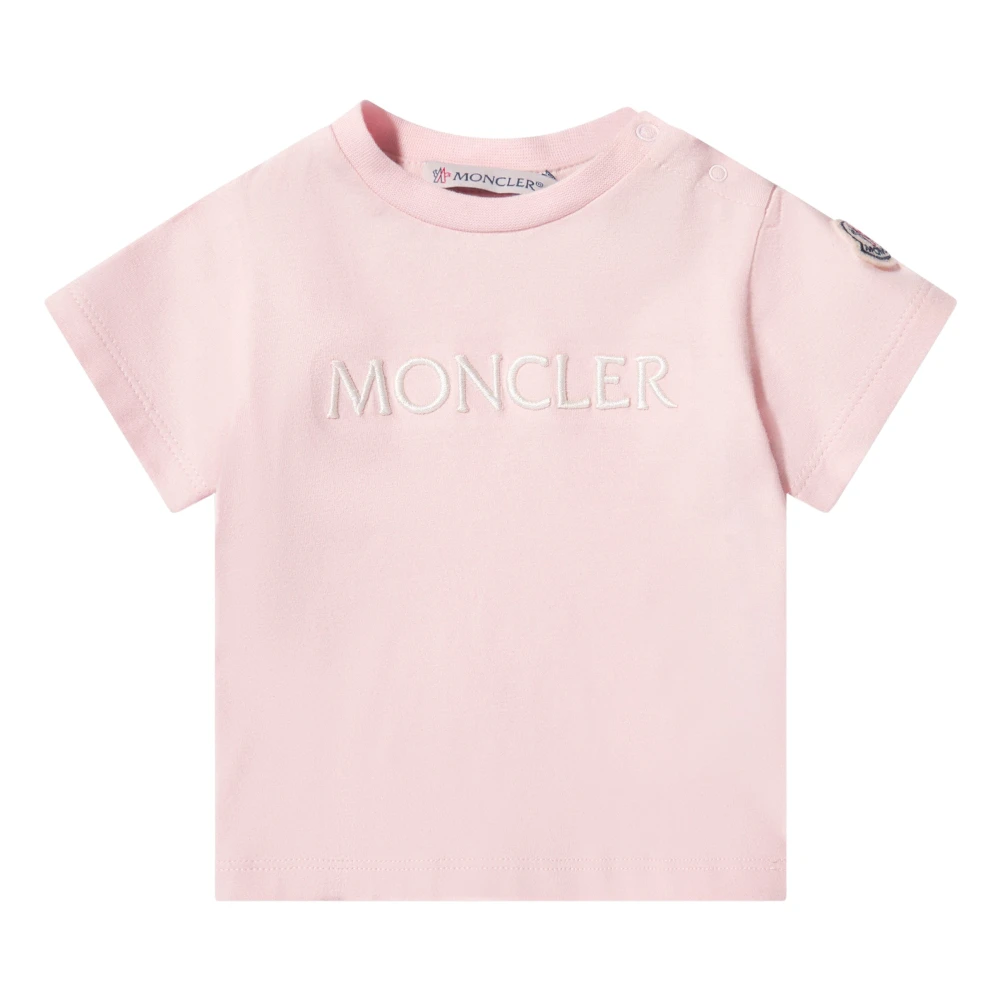 Moncler Girls Pink Logo T-Shirt Size 2 Y