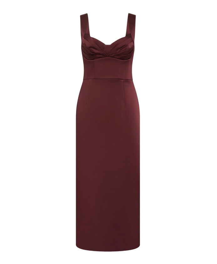 burgundy-scoop-neck-dress