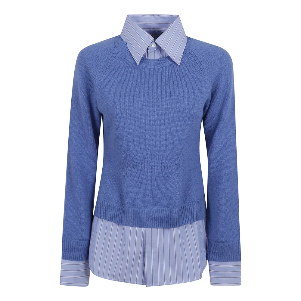 Stella Mccartney Blauwe Gestreepte Sweater Chic Laagjes Blue Dames