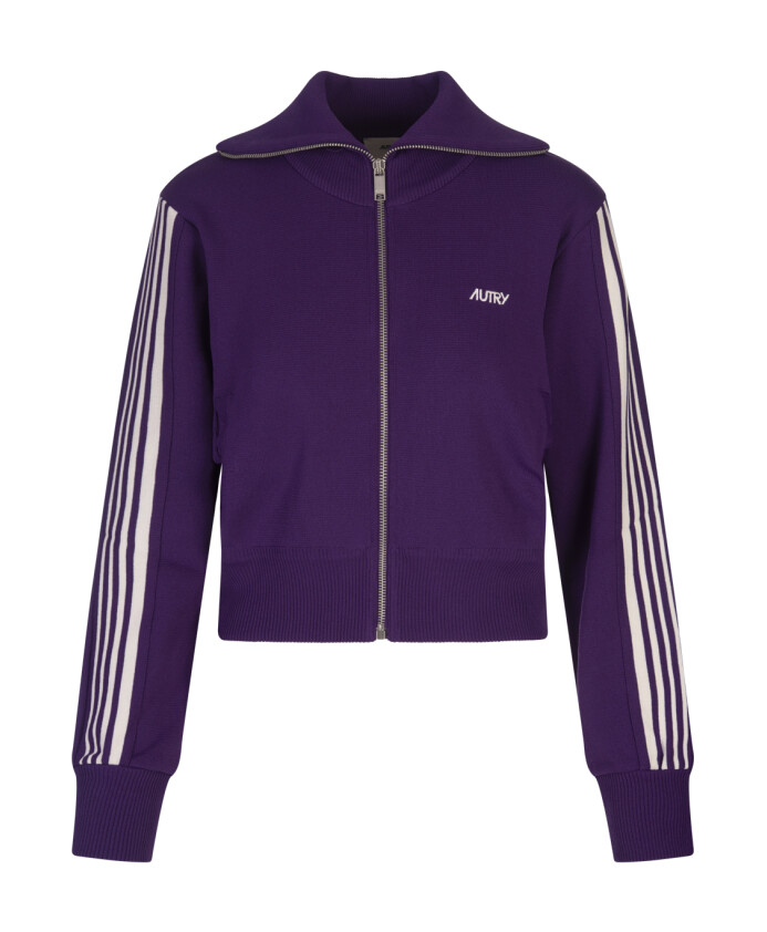 pull-violet-a-logo-et-fermeture-eclair-a-rayures