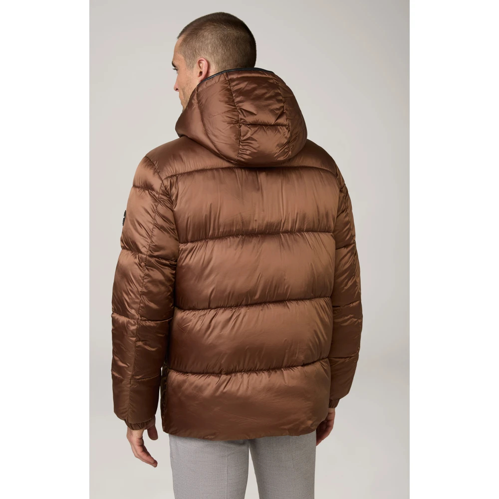 Joop! Bruine Gewatteerde Jas met Afneembare Capuchon Brown Heren
