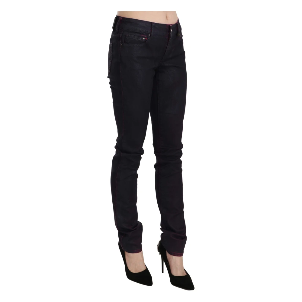Just Cavalli Stijlvolle Zwarte Skinny Denim met Lage Taille Black Dames