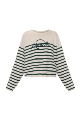 Sweater med randigt mönster