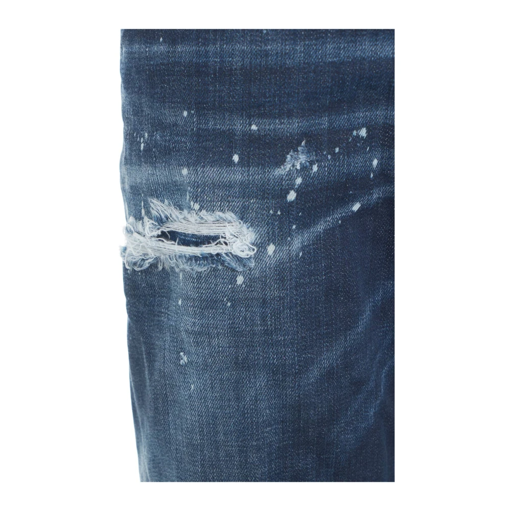 Dsquared2 Blauwe Slim Fit Distressed Jeans Blue Heren