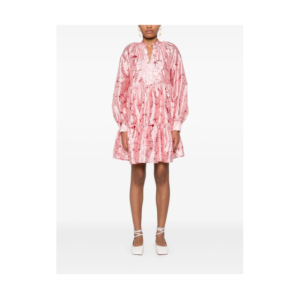 Stine Goya Roze Haak Oog Jurk Pink Dames