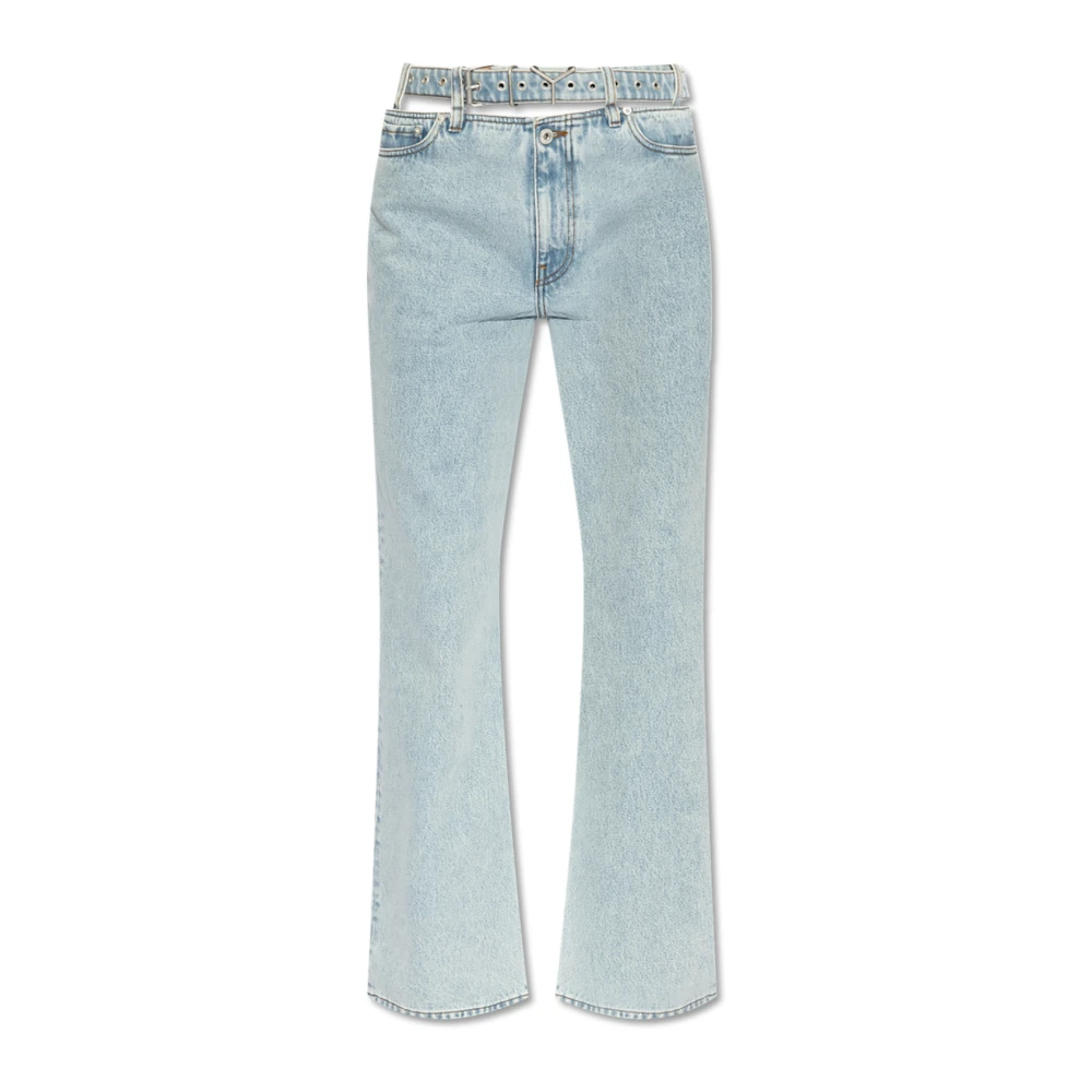 Y/Project Jeans med bälte Blue, Dam