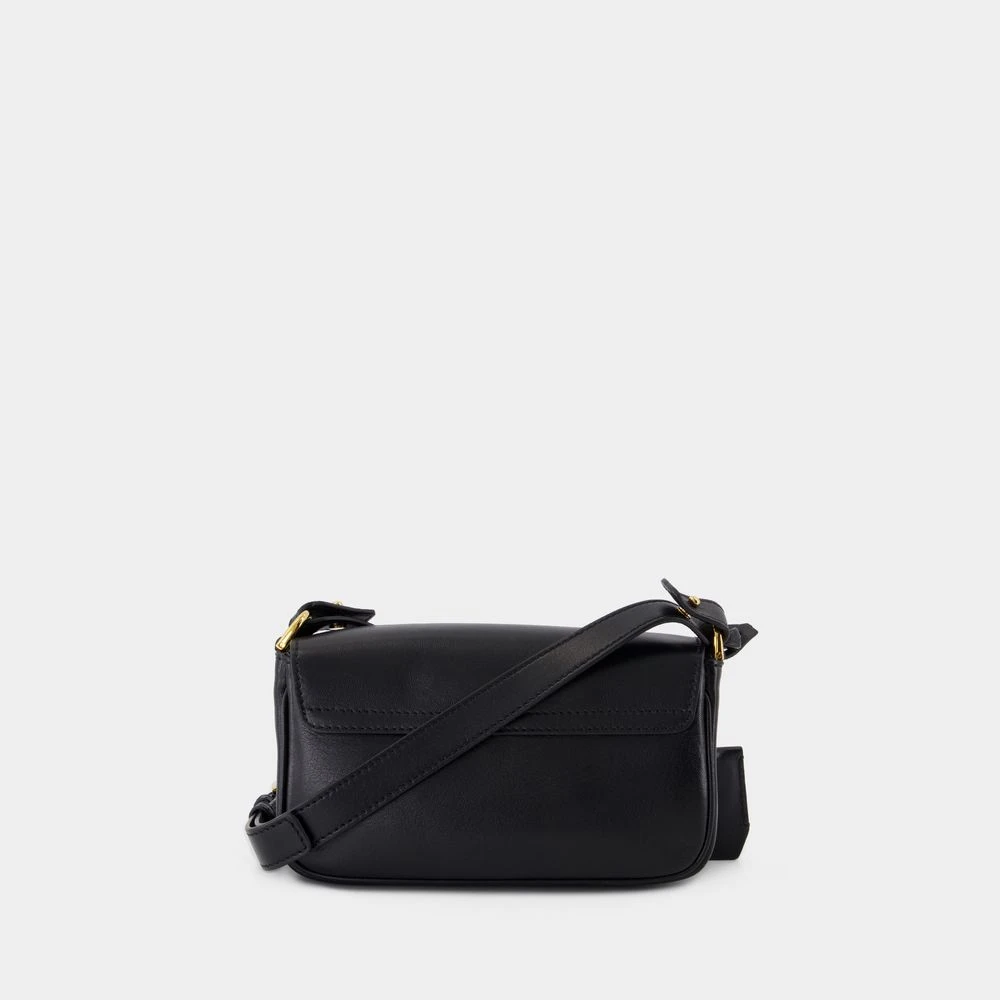 Versace Zwarte Leren Crossbody Tas met Ketting Black Dames