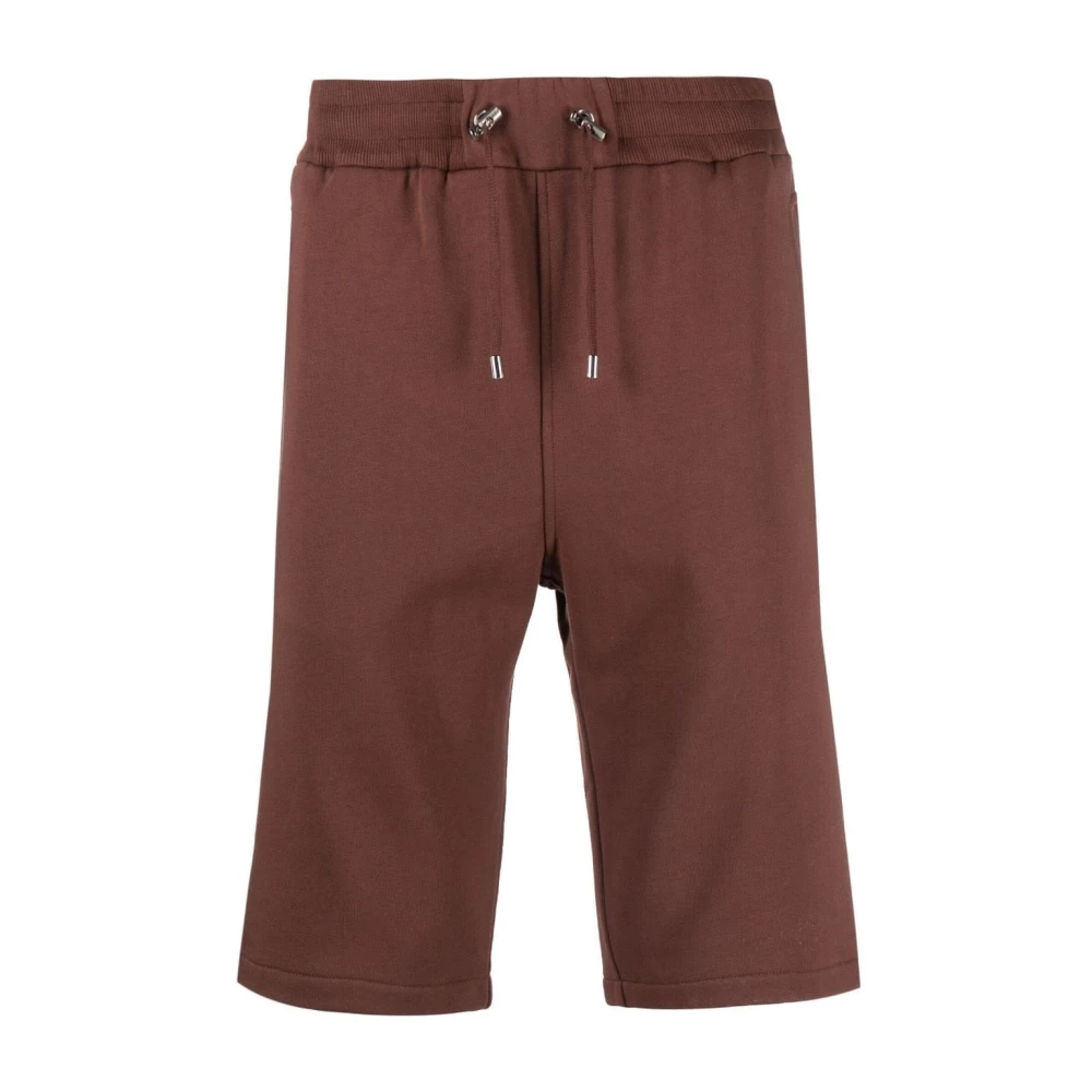 Balmain Brown Flock Bermuda Shorts - Male - Casual Shorts - Xl - Shorts