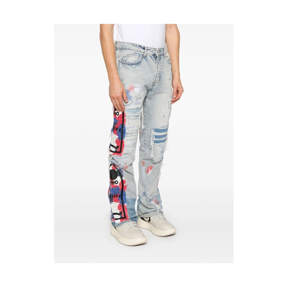 Who Decides War IJsblauwe Bootcut Denim Jeans Blue Heren