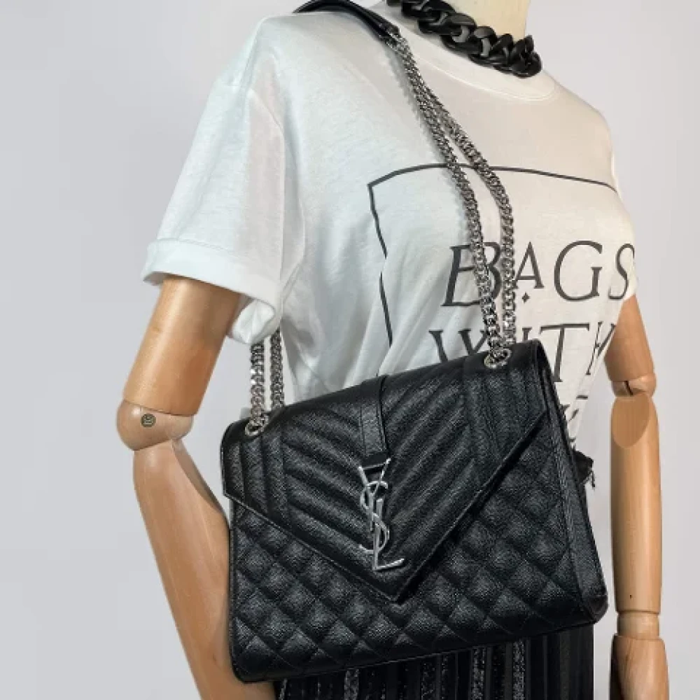 Yves Saint Laurent Vintage Pre-owned Leather handbags Black Dames