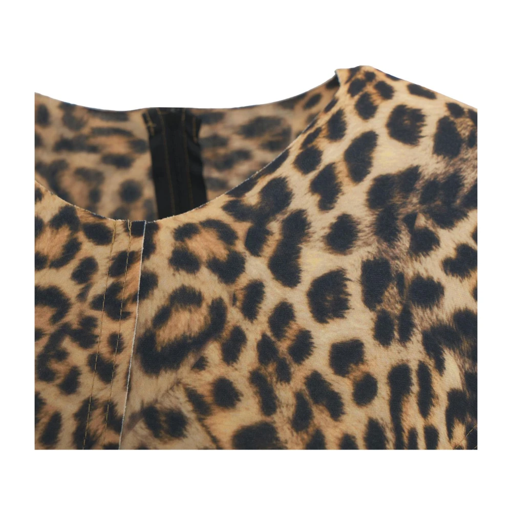 Norma Kamali Gele dierenprint mouwloze jurk Multicolor Dames