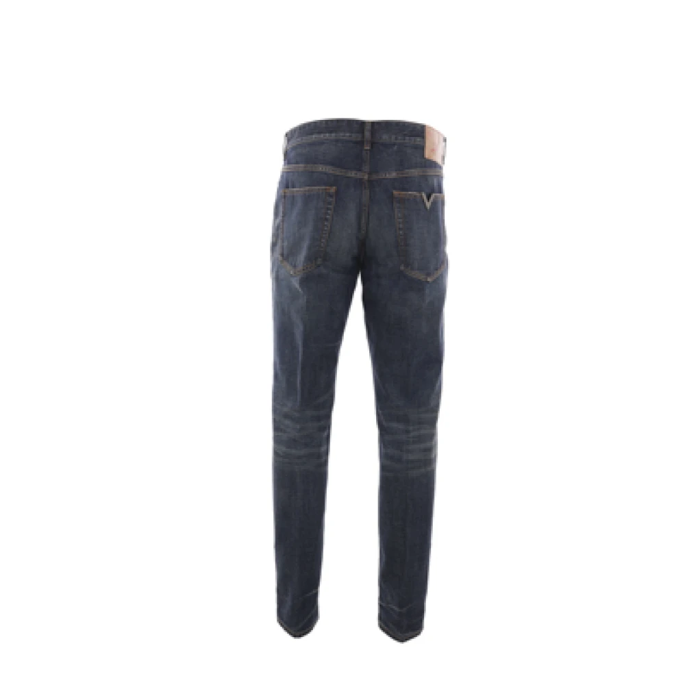 Valentino Garavani Blauwe Distressed Denim Jeans Blue Heren