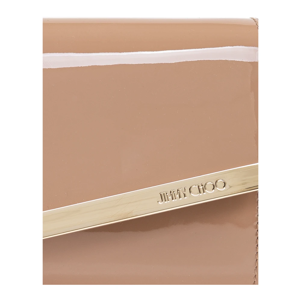 Jimmy Choo Clutch Emmie Beige Dames