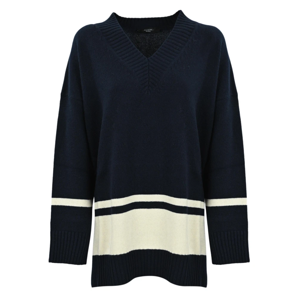 Max Mara Weekend Dames Wollen Trui Blue Dames