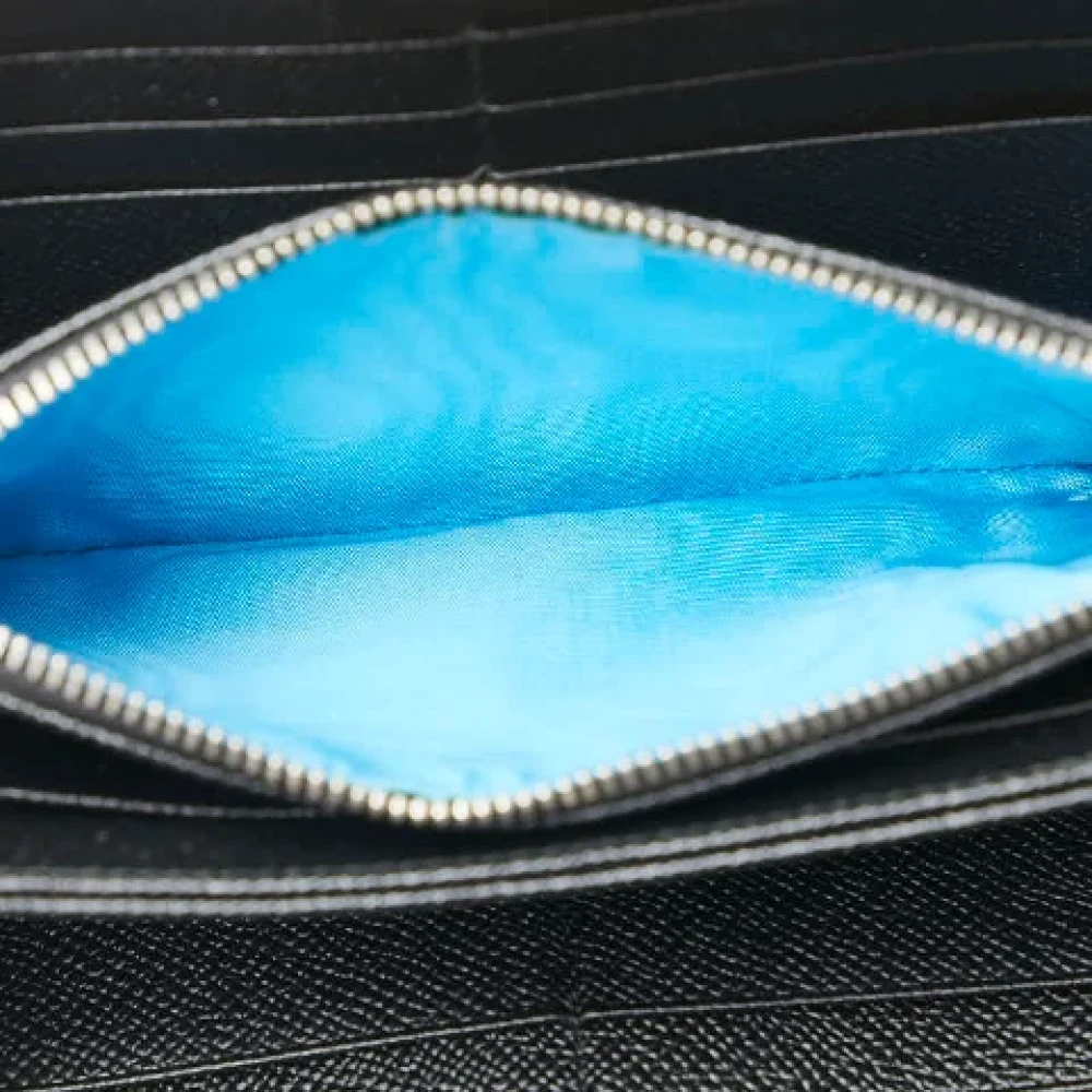 Bvlgari Vintage Pre-owned Leather wallets Black Dames