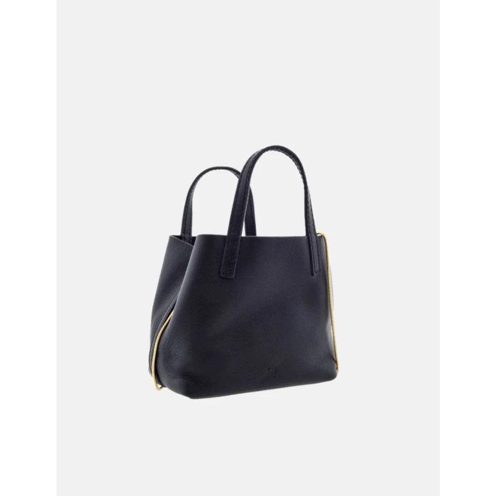 Carolina Herrera Matryoshka XXS Zwarte Leren Tas Black Dames