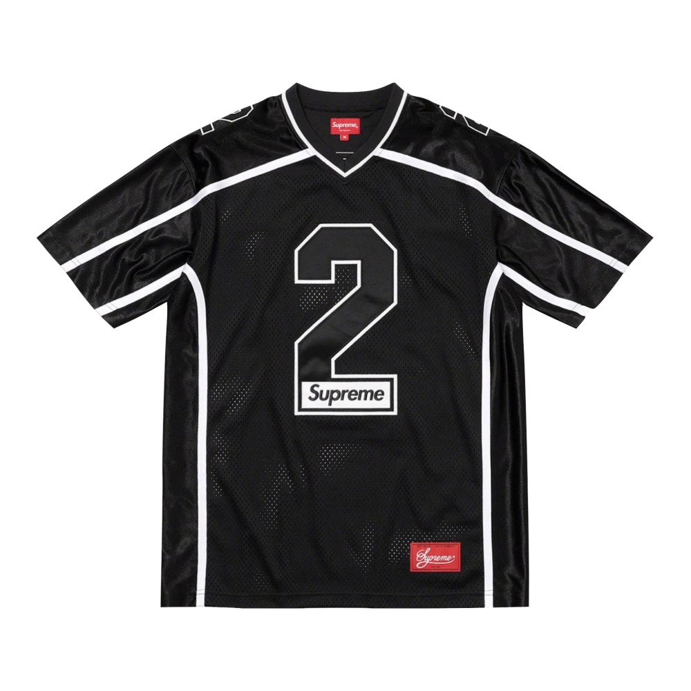 Supreme Zwarte Voetbalshirt Beperkte Oplage Black Heren