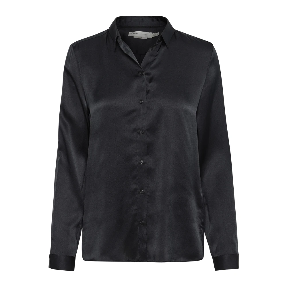 InWear Elegante zijden shirt Zwart Black Dames