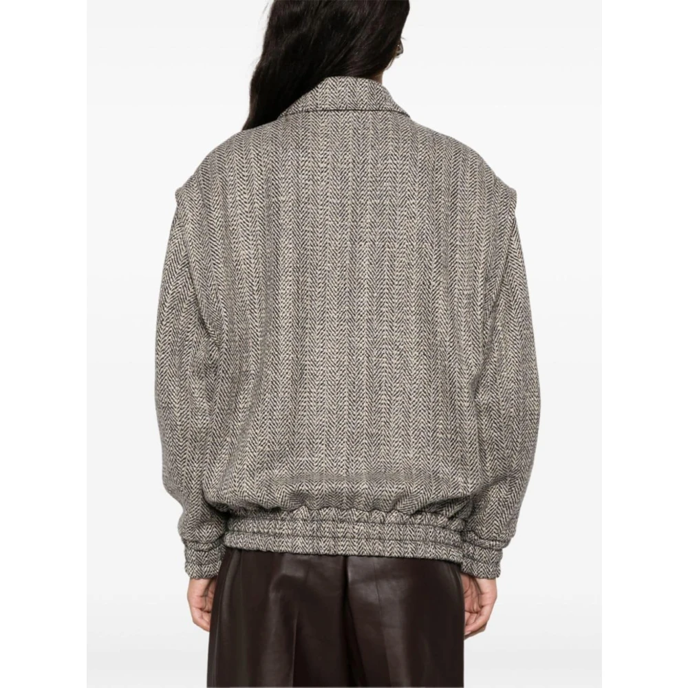 Golden Goose Bomberjack in wol zwart & wit Gray Dames