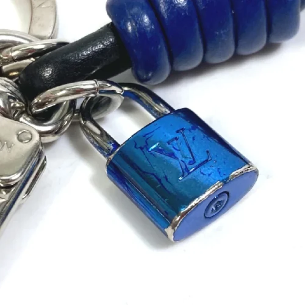 Louis Vuitton Vintage Pre-owned Leather key-holders Blue Heren