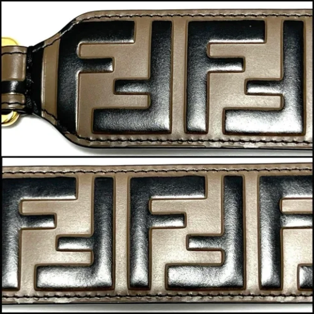 Fendi Vintage Pre-owned Leather home-office Brown Dames
