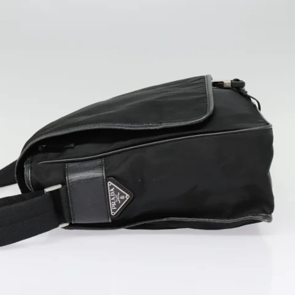 Prada Vintage Pre-owned Canvas prada-bags Black Dames