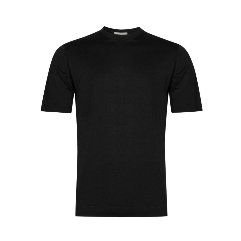 John Smedley Zwarte Lorca T-shirt Black Heren