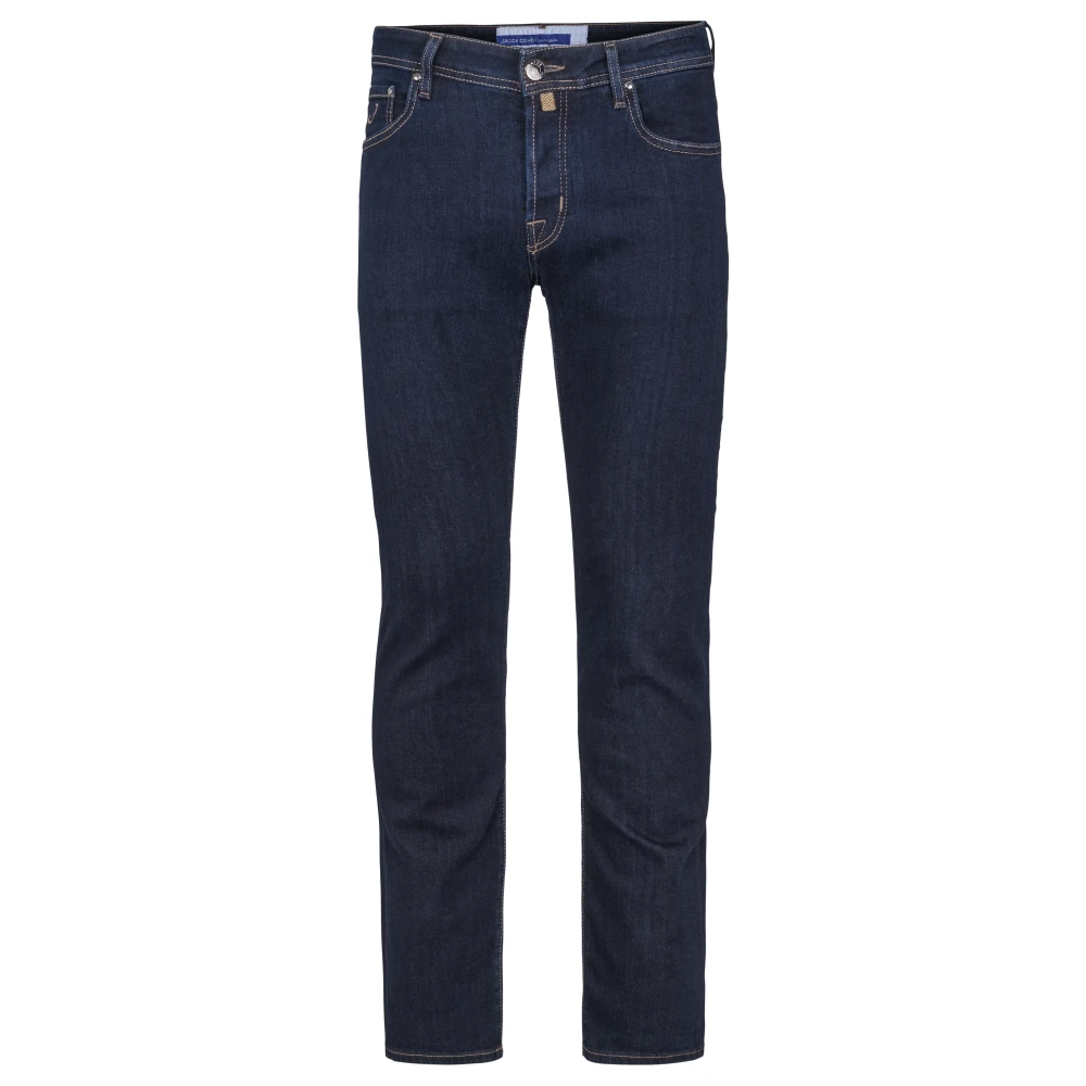 Jacob Cohën Slim Fit Denim Jeans med Broderi Blue, Herr