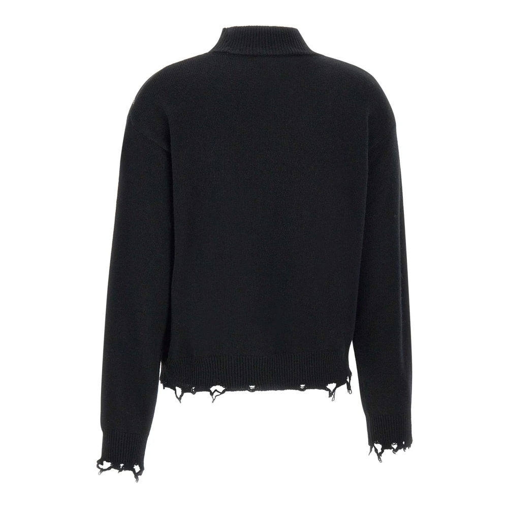 Kaos Ruitpatroon Wollen Trui Black Dames