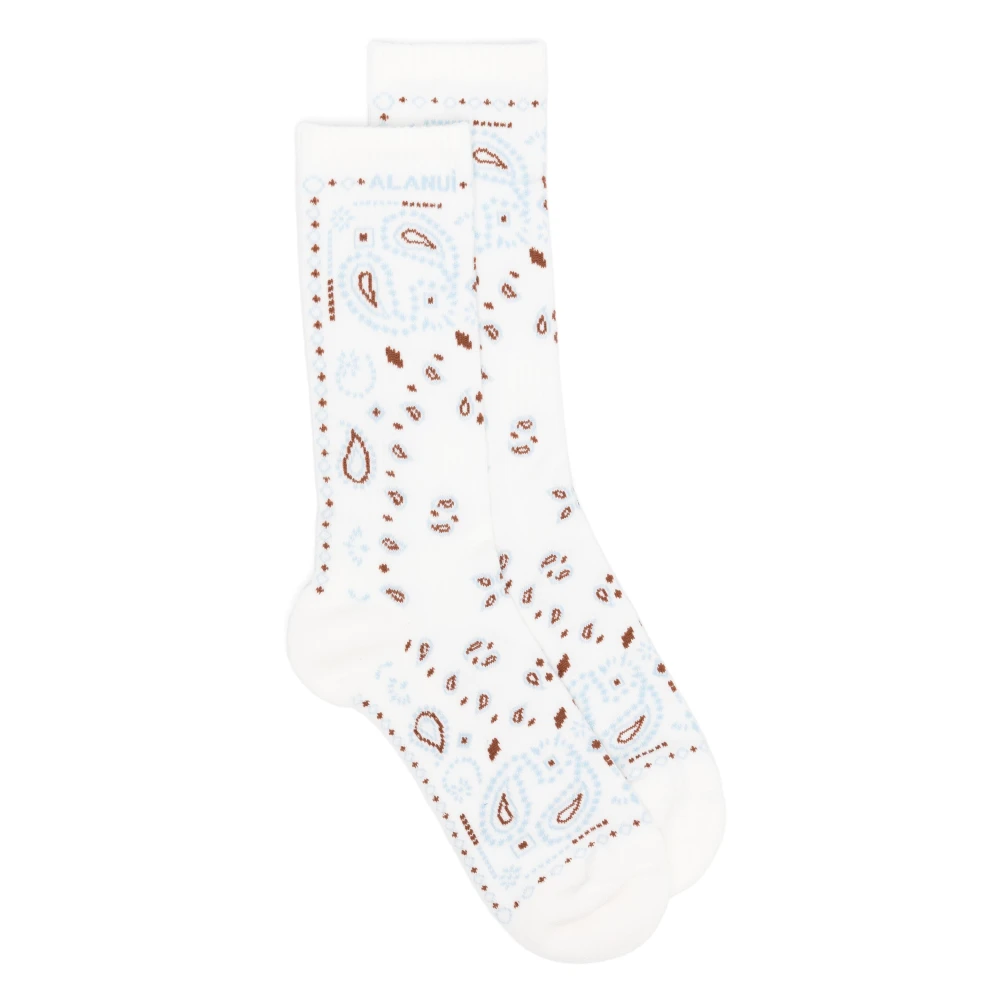Alanui Krijt Marsala Bandana Sokken White Dames