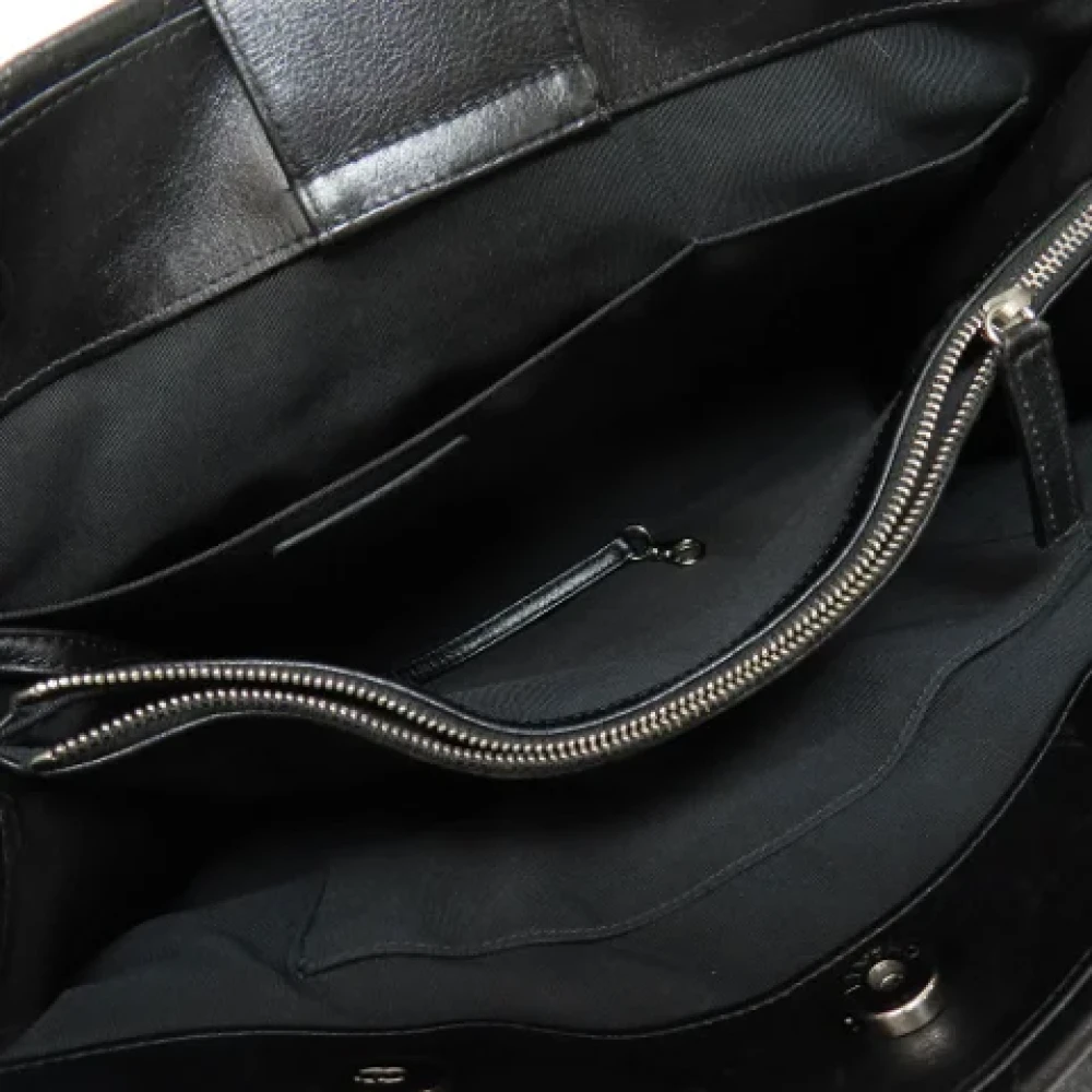 Chanel Vintage Pre-owned Leather totes Black Dames