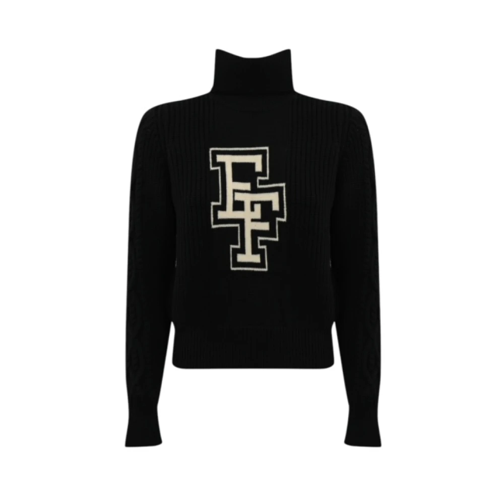 Elisabetta Franchi Stijlvolle Gebreide Top Black Dames