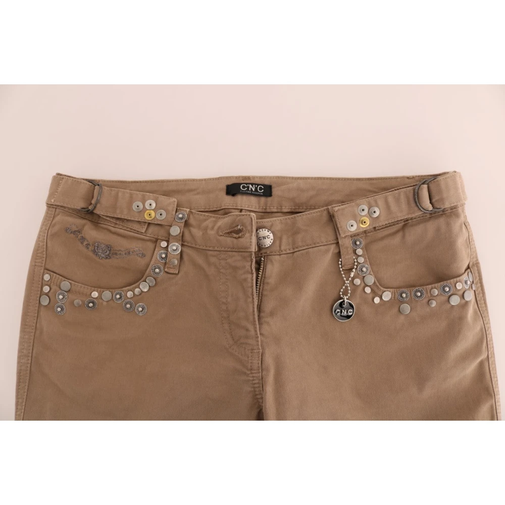 Costume National Beige Super Slim Fit Designer Jeans Beige Dames