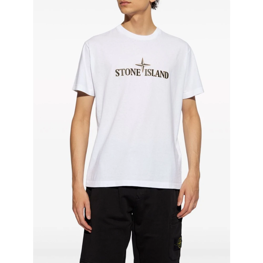 Stone Island Witte T-shirts en Polos White Heren